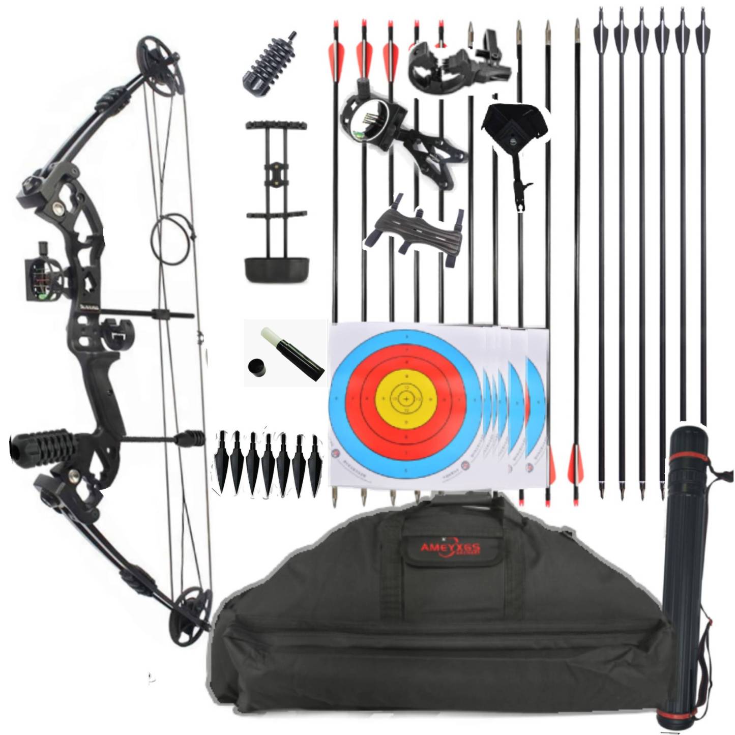 JUNXING BATTLESHIP Compound Bow Kit with Accessories 30-55lbs