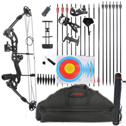 JUNXING BATTLESHIP Compound Bow Kit with Accessories 30-55lbs
