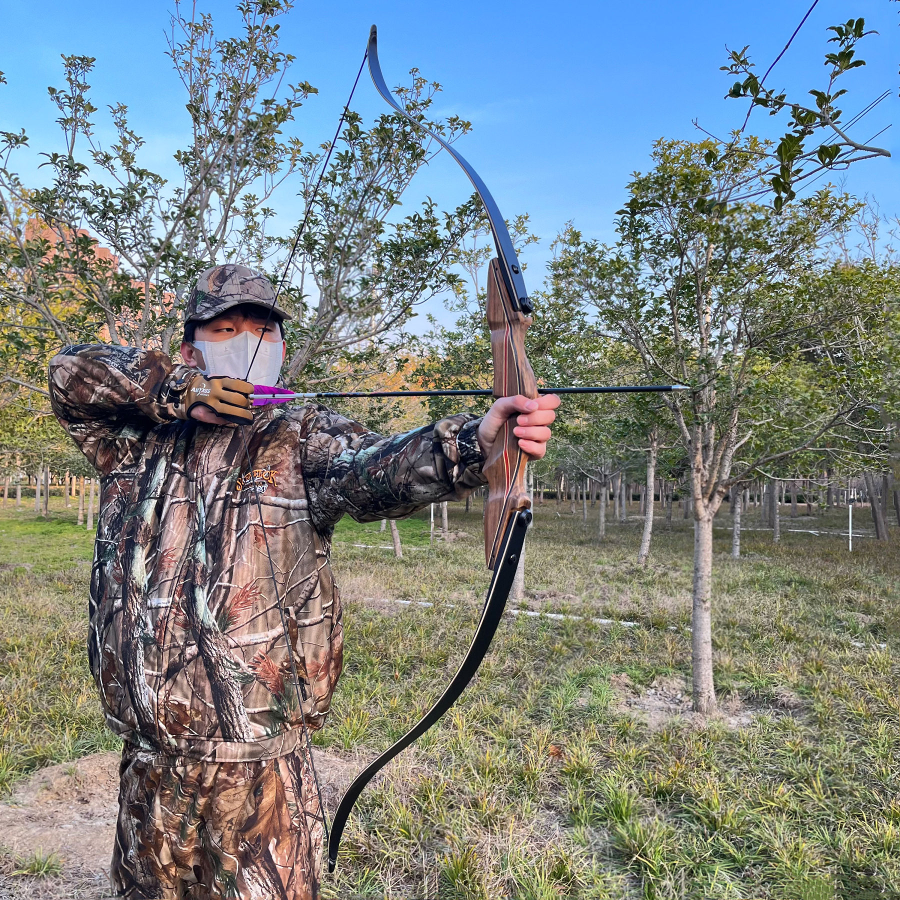 KAIMEI 710 Archery Takedown Recurve Bow Traditional Target 30-60lbs