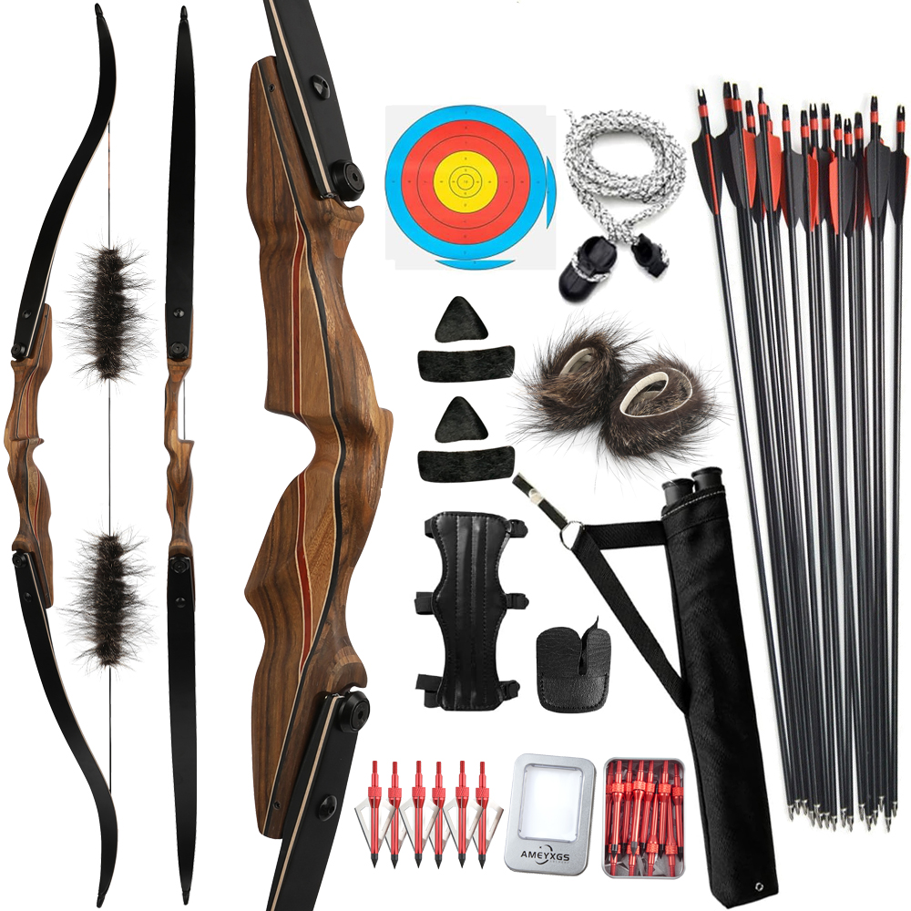 KAIMEI 710 Archery Takedown Recurve Bow Traditional Target 30-60lbs