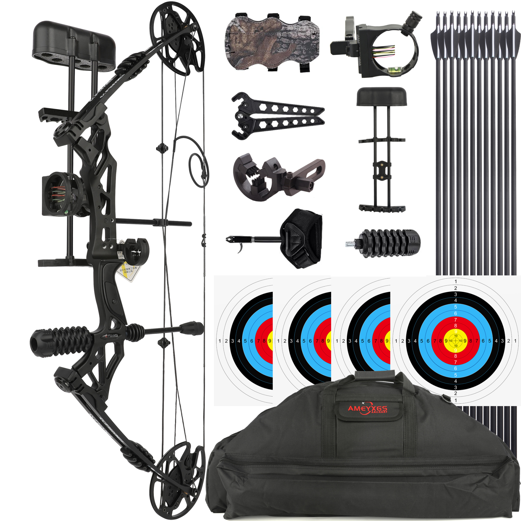 Kaimei Han Target & Bowfishing Bow Kit 30-60 LBS 