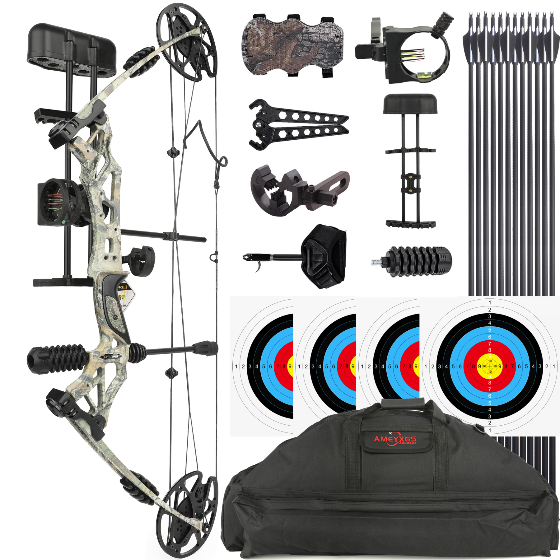 Kaimei Han Target & Bowfishing Bow Kit 30-60 LBS 