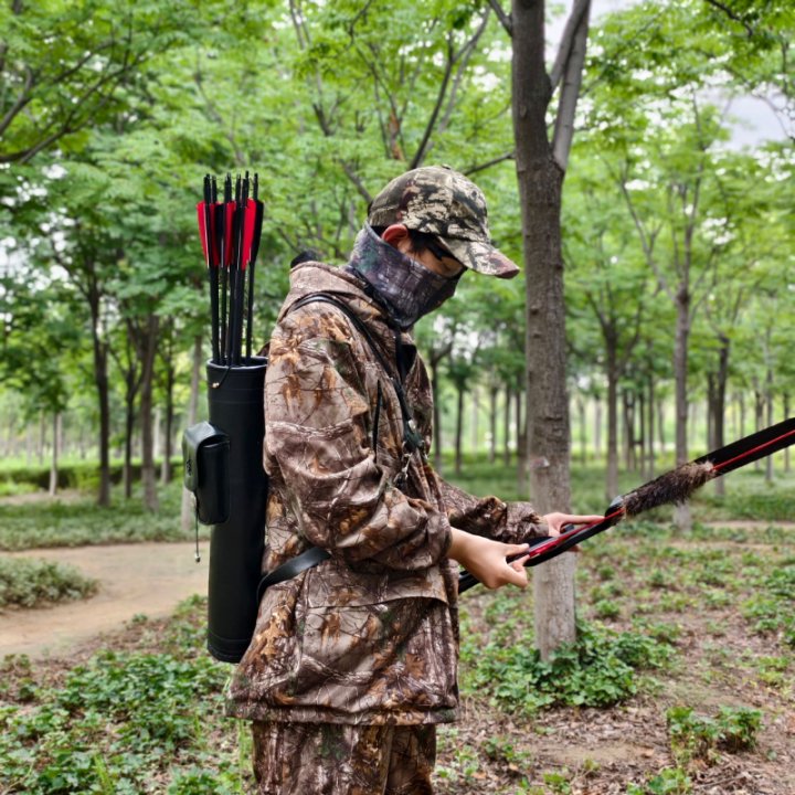 Leather Archery Back Quiver Arrow Holder for Hunting