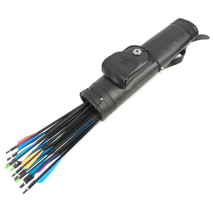 Leather Archery Back Quiver Arrow Holder for Hunting
