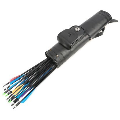 Leather Archery Back Quiver Arrow Holder for Hunting
