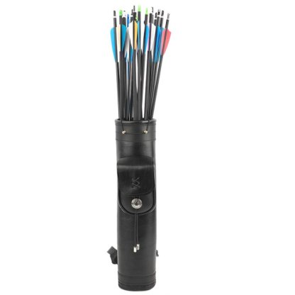 Leather Archery Back Quiver Arrow Holder for Hunting