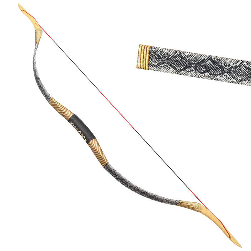 🎯25-55lbs Traditional Recurve Bow Longbow Mongolian Horse-AMEYXGS Archery