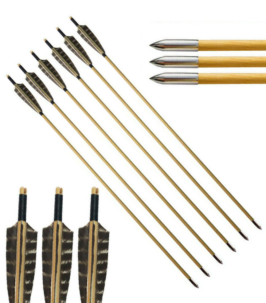 🎯25-55lbs Traditional Recurve Longbow Archery Arrow Set-AMEYXGS Archery