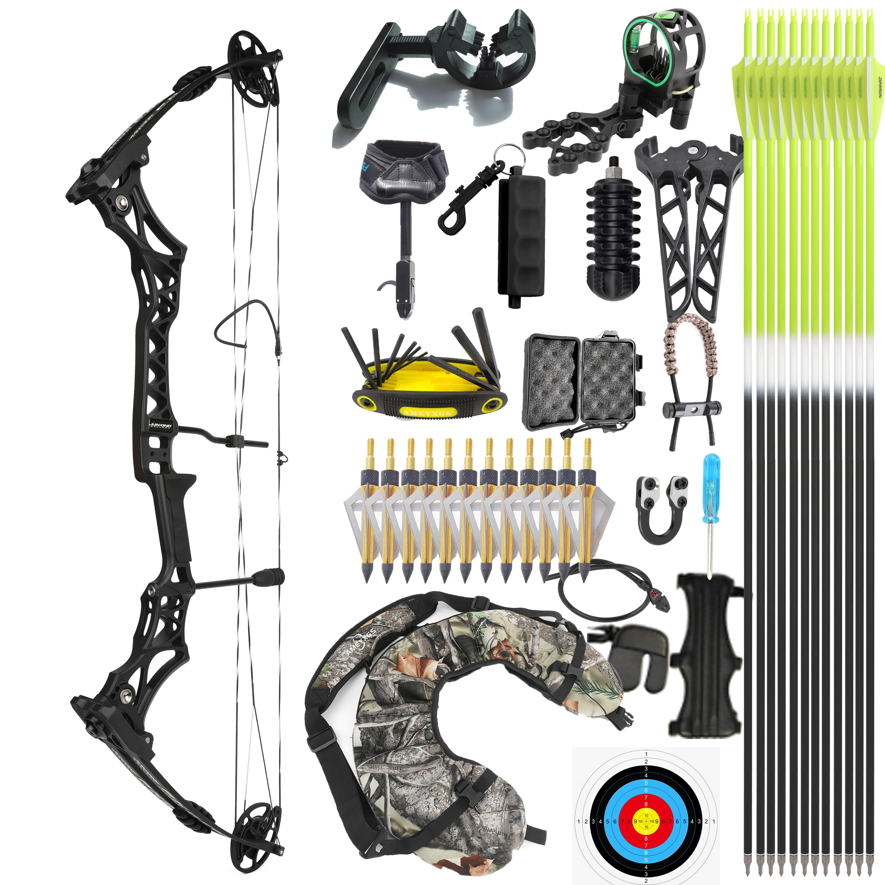 JUNXING M108 Compound Bow and Arrow Full Set