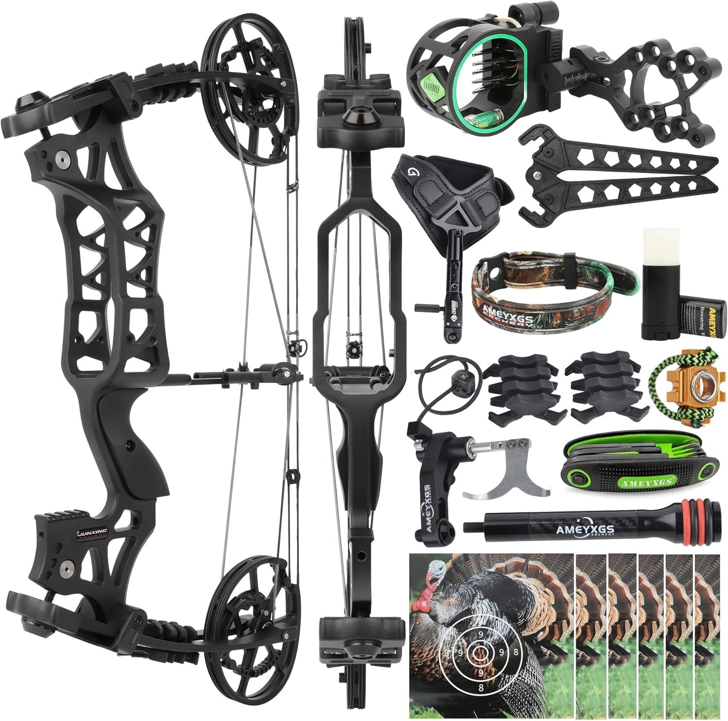 JUNXING M109EA Adjustable Compound Bow 40-70lbs 330FPS