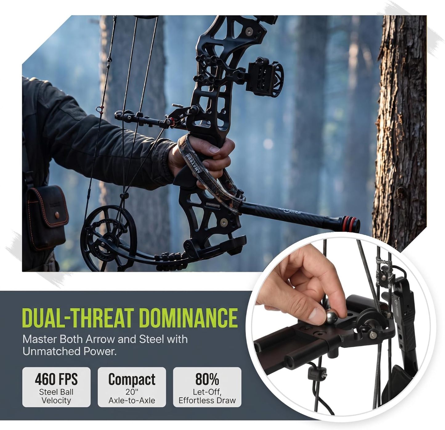 JUNXING M109EA Adjustable Compound Bow 40-70lbs 330FPS