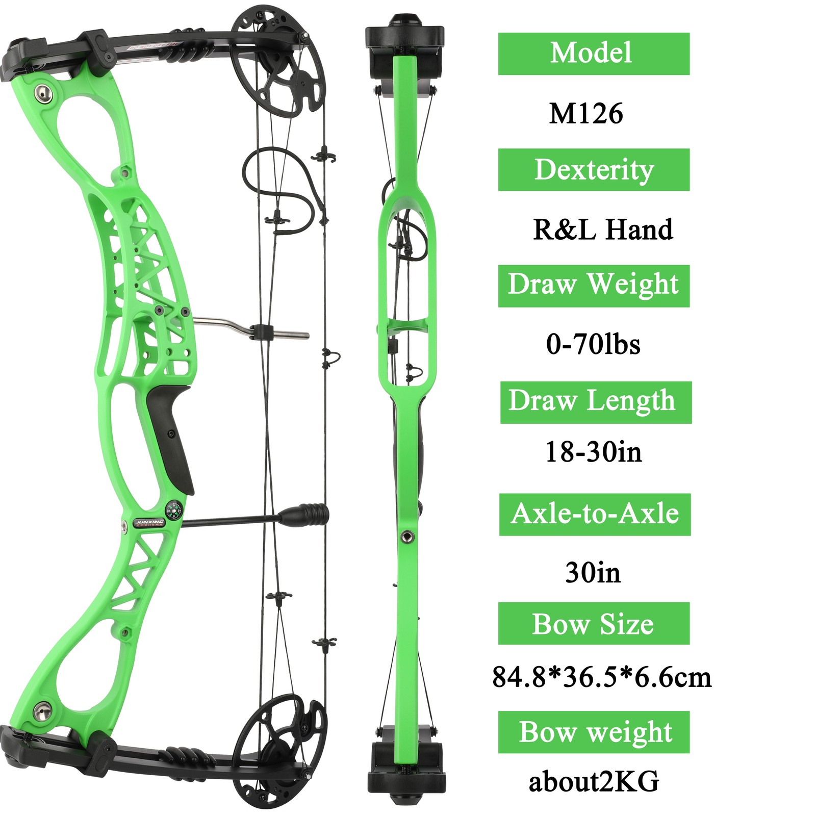 Junxing M126 Compound Bow Kit for Hunting & Target Shooting