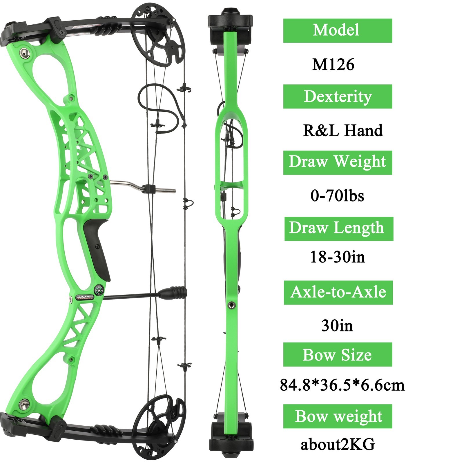 Junxing M126 Compound Bow Kit for Hunting & Target Shooting