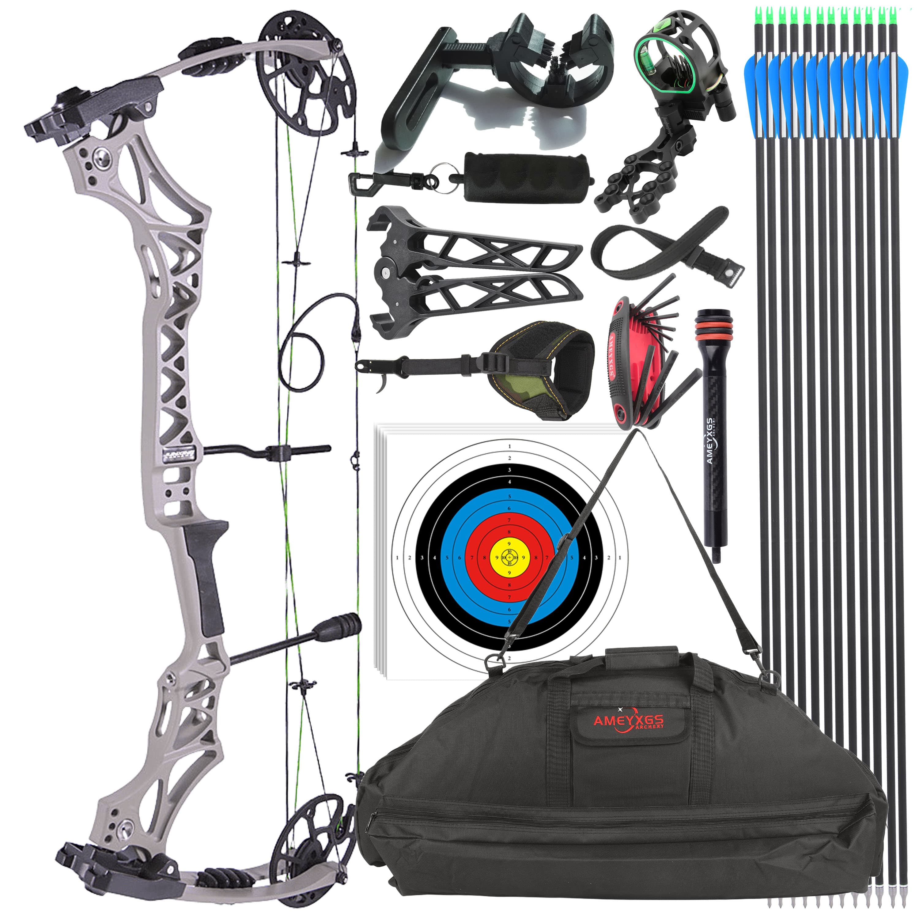 JUNXING M129 Hunting Compound Bow Full Kit 320FPS