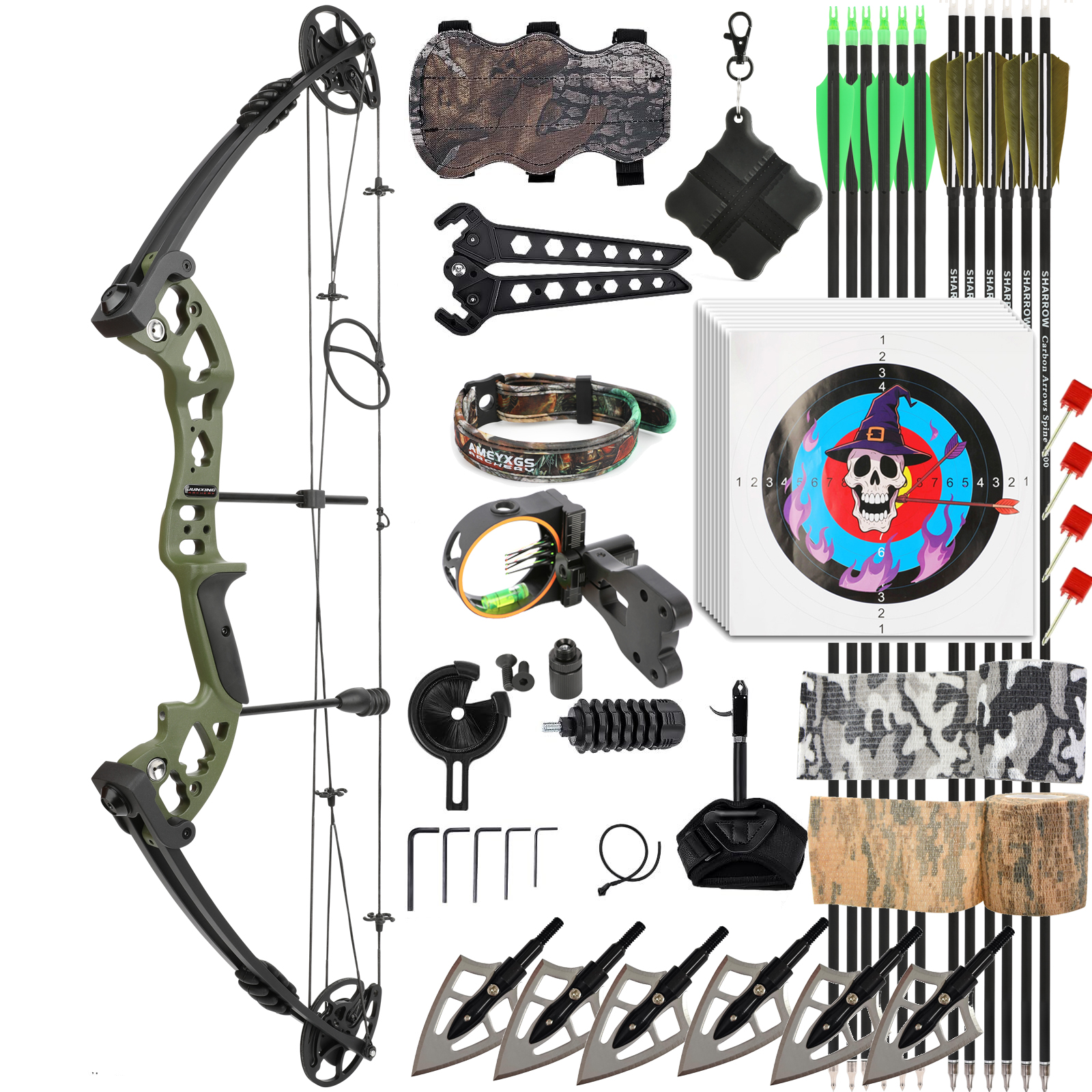 M131 Compound Bow Kit 20-70lbs Adjustable Hunting Archery