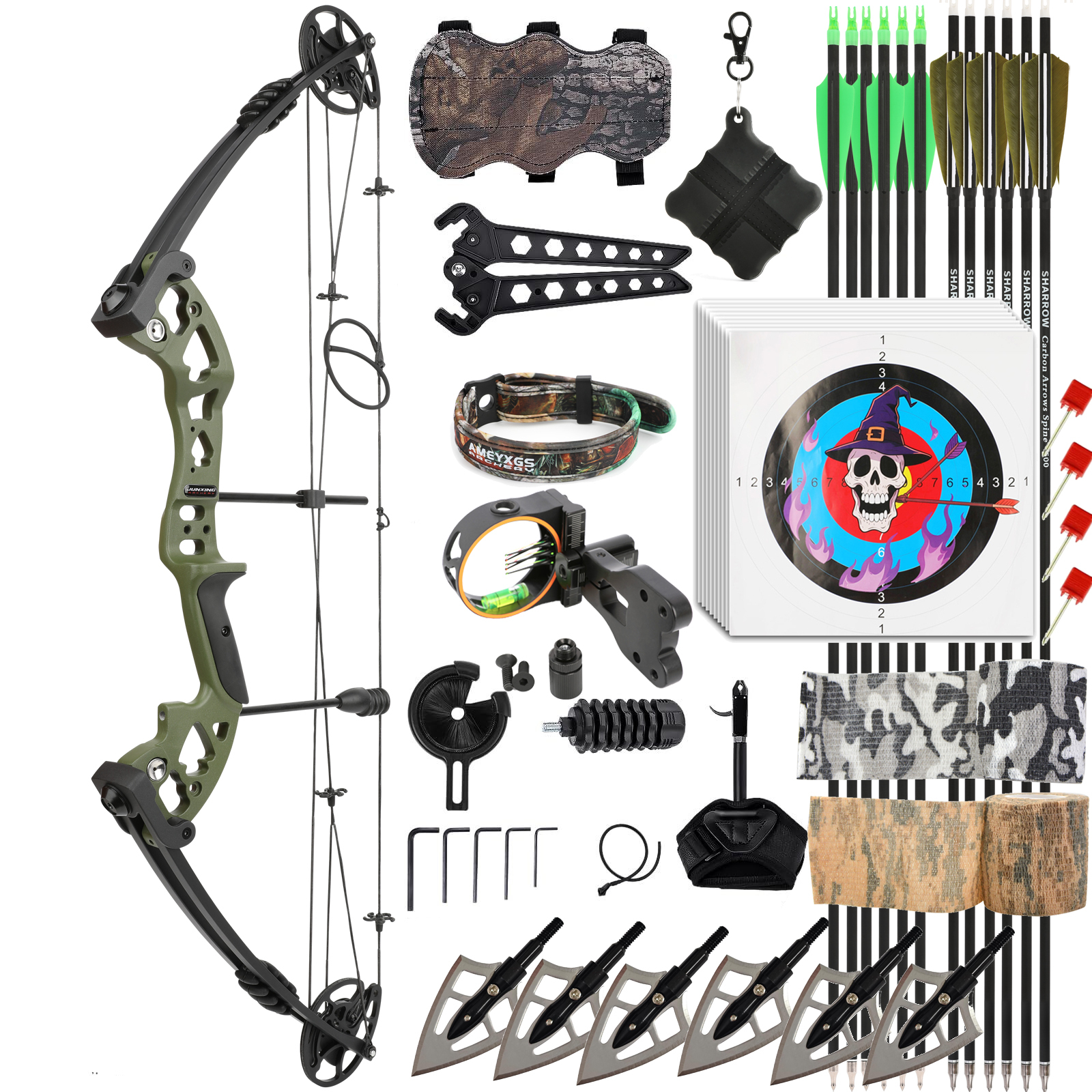M131 Compound Bow Kit 20-70lbs Adjustable Hunting Archery