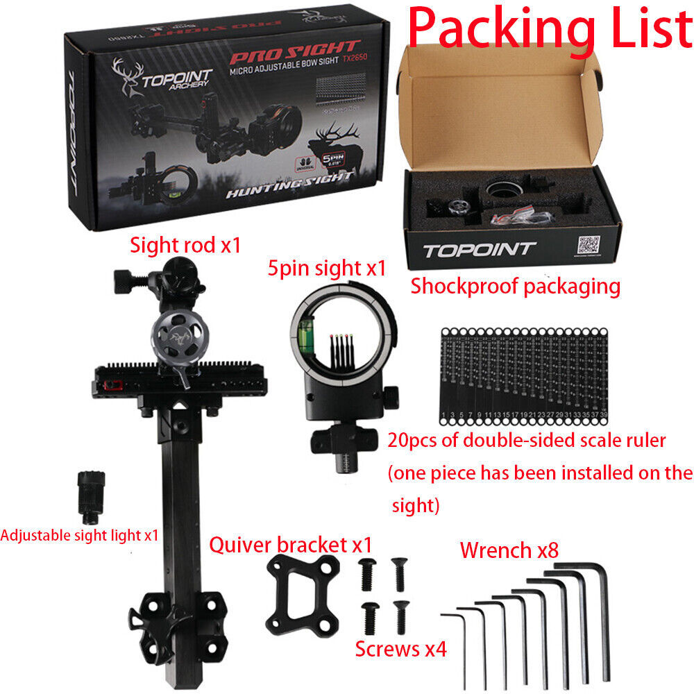 Micro Adjustable Bow Sight-TX2650 with Lens Set
