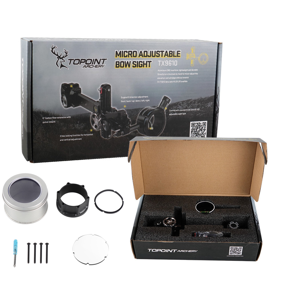 TX9610 Micro Adjustable Bow Sight-With Lens Set 4X 6X 8X – AMEYXGS