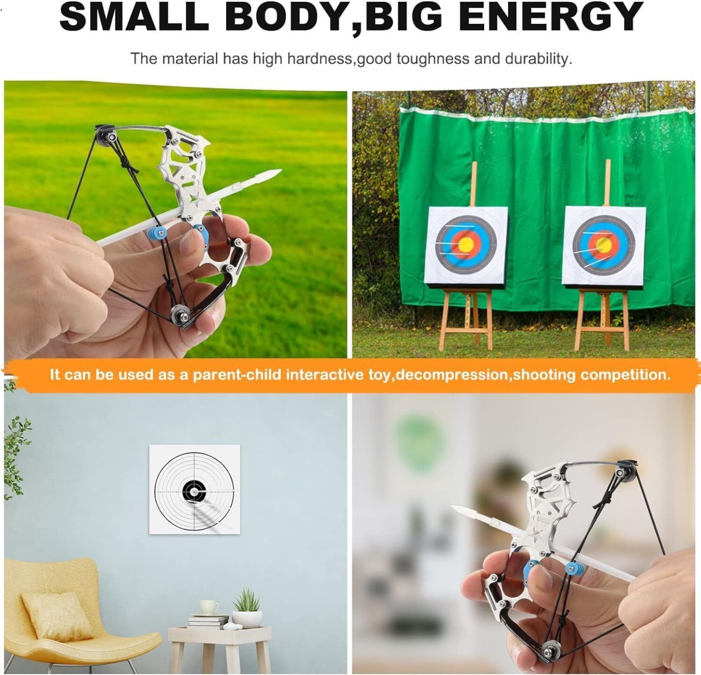 🎯Mini Compound Bow Arrow Set Gift Target Toy Archery Practice Outdoor Recreational Activities-AMEYXGS Archery