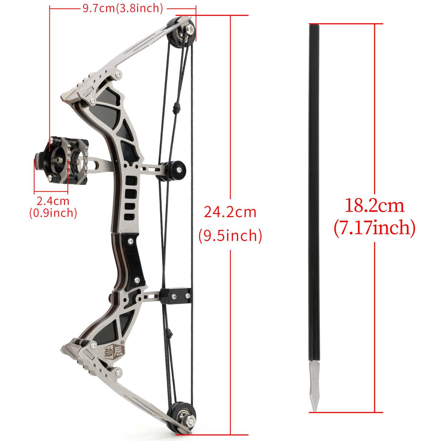 🎯Mini Compound Bow Set Hunting Archery Recreation Toy, 12 Arrows-AMEYXGS Archery
