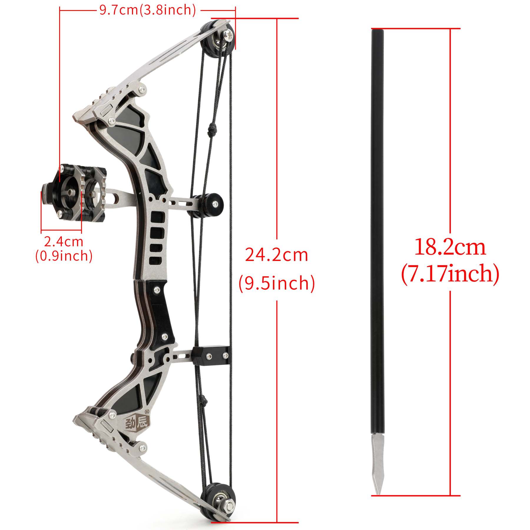 🎯Mini Compound Bow Set Hunting Archery Recreation Toy, 12 Arrows-AMEYXGS Archery
