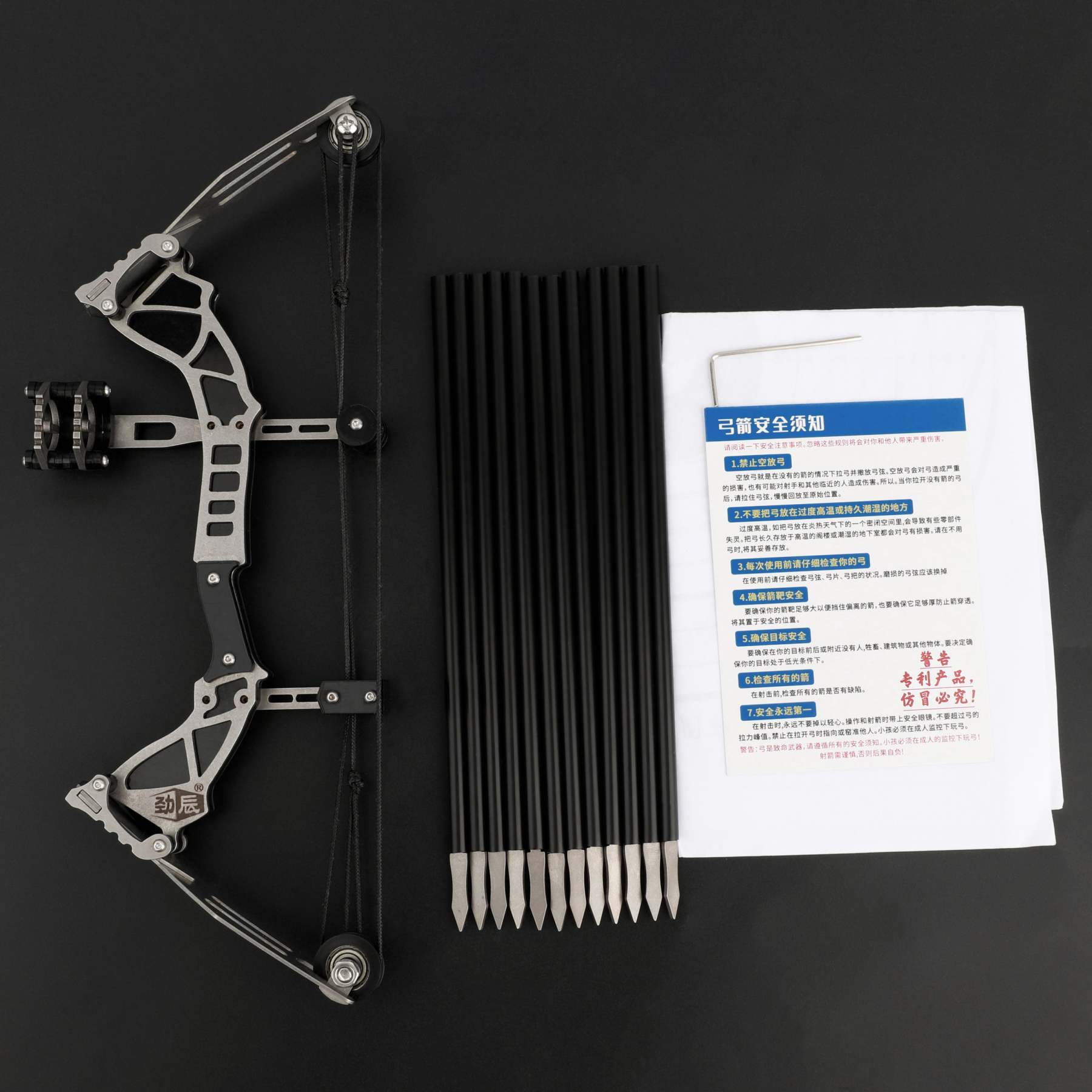 🎯Mini Compound Bow Set Hunting Archery Recreation Toy, 12 Arrows-AMEYXGS Archery