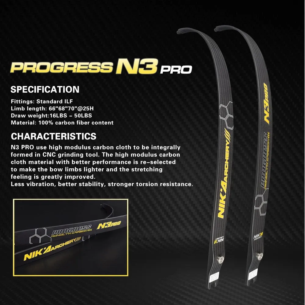 NIKA N3 Pro ILF Carbon Limbs for Target Archery