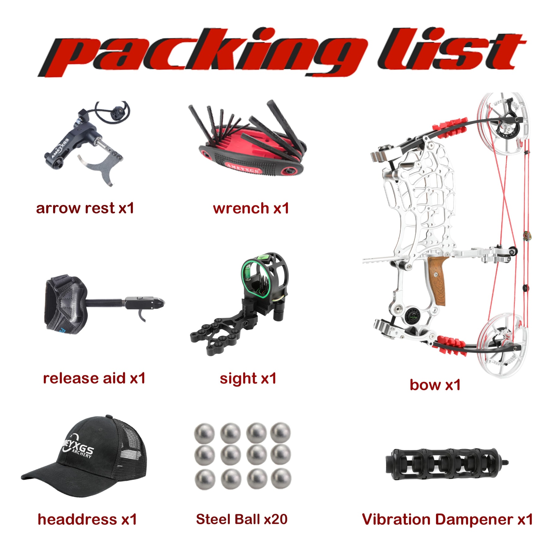 Crossbow Compound Bow Archery & Steel Ball LH RH