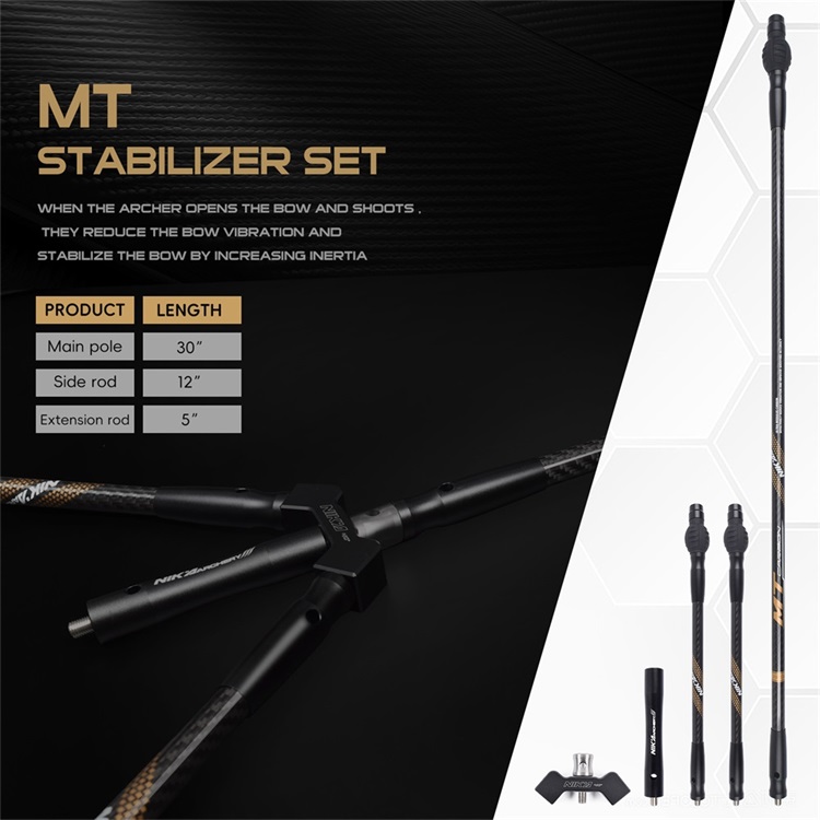 NIKA Archery MT Carbon Fiber Stabilizer Set
