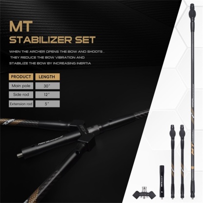 NIKA Archery MT Carbon Fiber Stabilizer Set