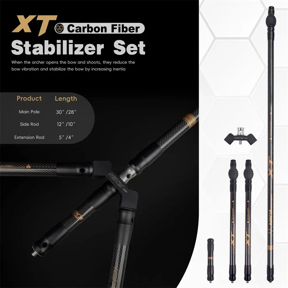 Nika XT Carbon Stabilizer Set Recurve Compound Bow Archery