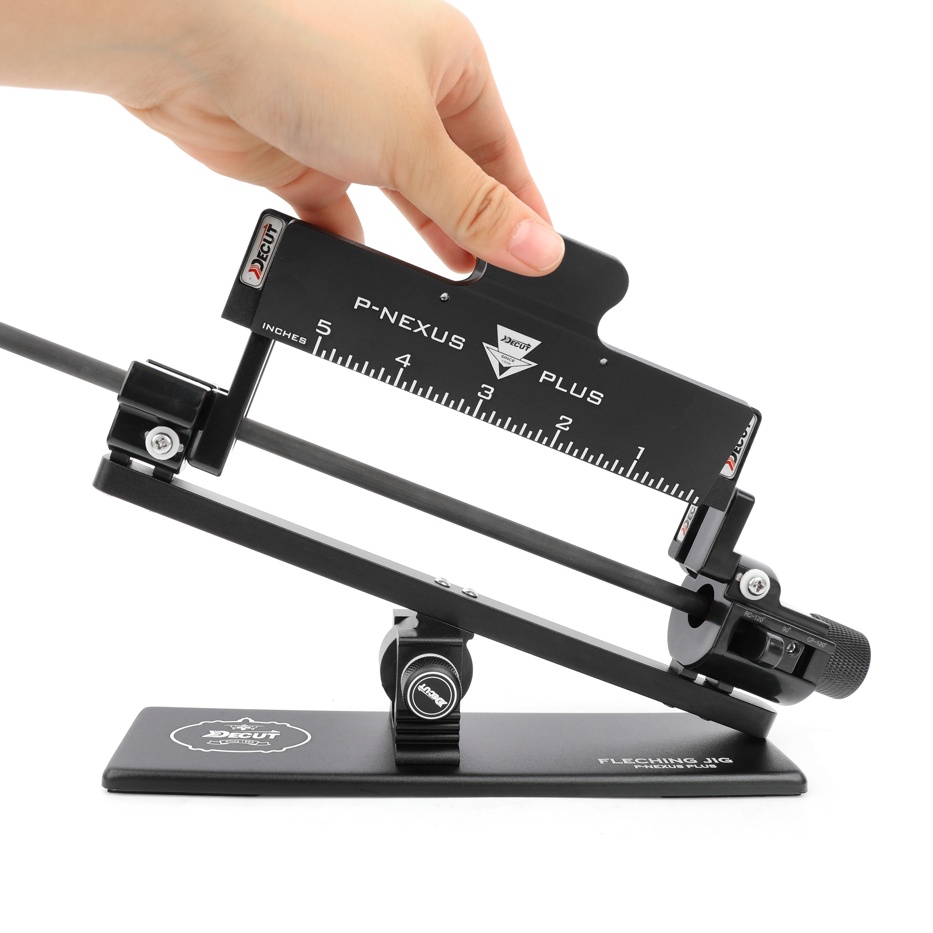 P-NEXUS PIUS Archery Fletching Jig Tool, Magnetic Adjustable 120°/90°