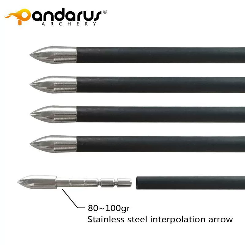 PANDARUS ALPHA-XT Series Pure Carbon 4.2mm Arrows(12pcs)