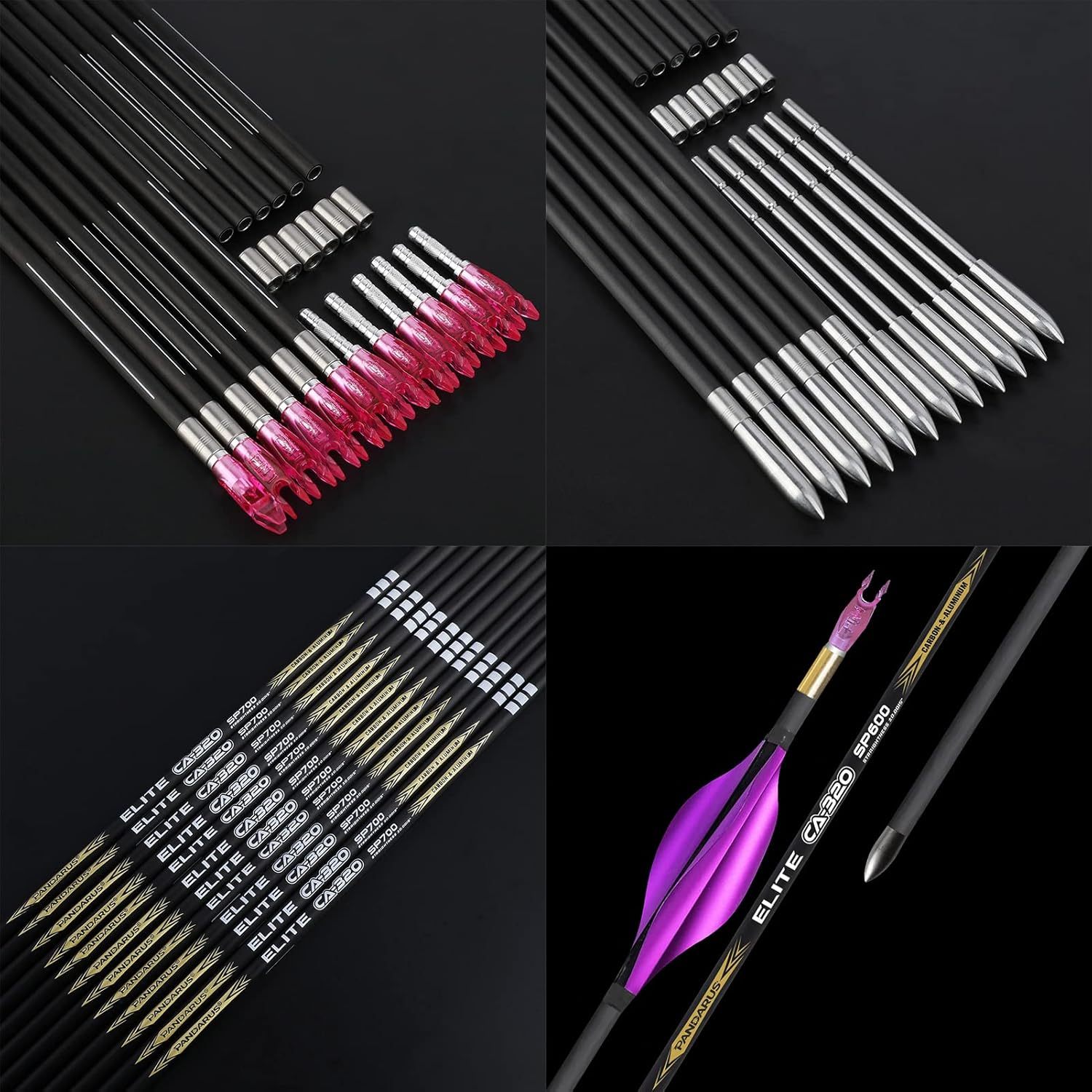 PANDARUS Archery CA-320  Carbon&Aluminium Arrows Target