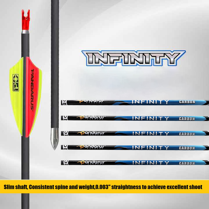 PANDARUS INFINITY 30" Pure Carbon Target Arrow Competition-12pcs/Box