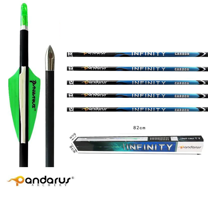 PANDARUS INFINITY 30" Pure Carbon Target Arrow Competition-12pcs/Box