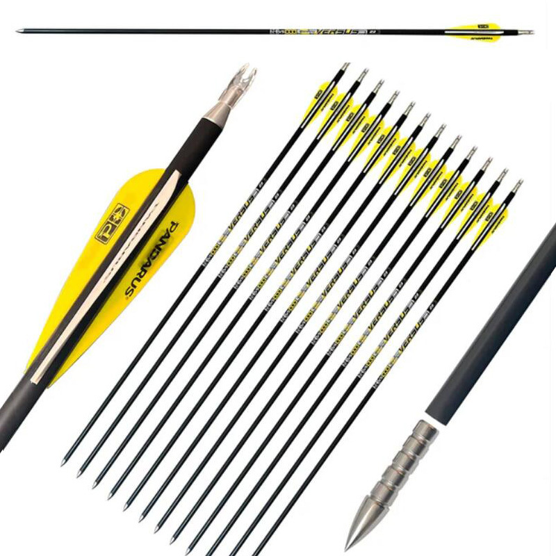 PANDARUS VERSUS Pure Carbon Arrows 26/27/28/29/30/31/32 Inch Hunting