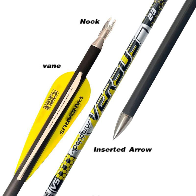 PANDARUS VERSUS Pure Carbon Arrows 26/27/28/29/30/31/32 Inch Hunting