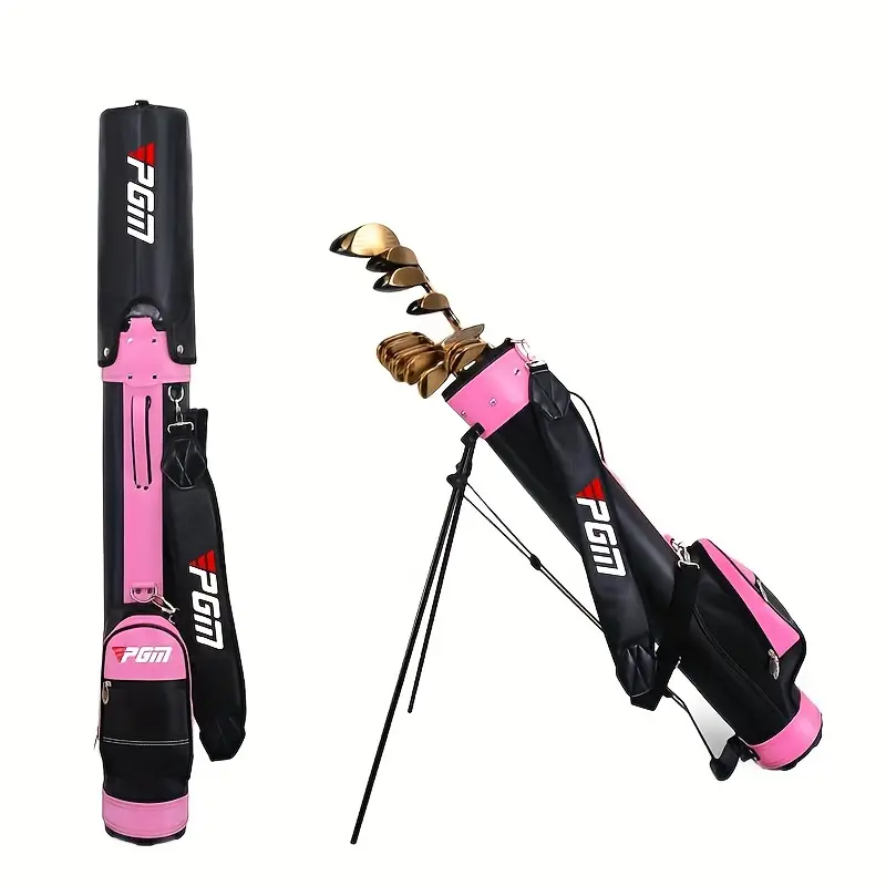 PU Stand Golf Bag | Lightweight Leather Golf Club Bag with Stable Support