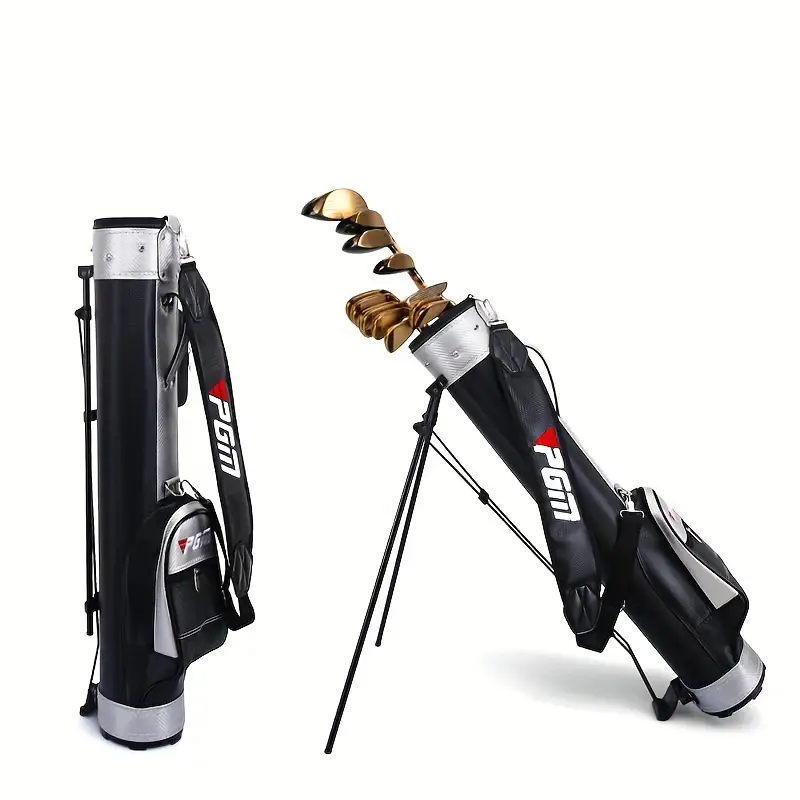 PU Stand Golf Bag | Lightweight Leather Golf Club Bag with Stable Support