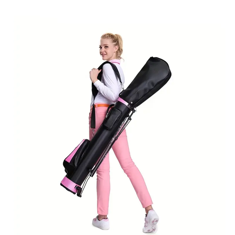 PU Stand Golf Bag | Lightweight Leather Golf Club Bag with Stable Support