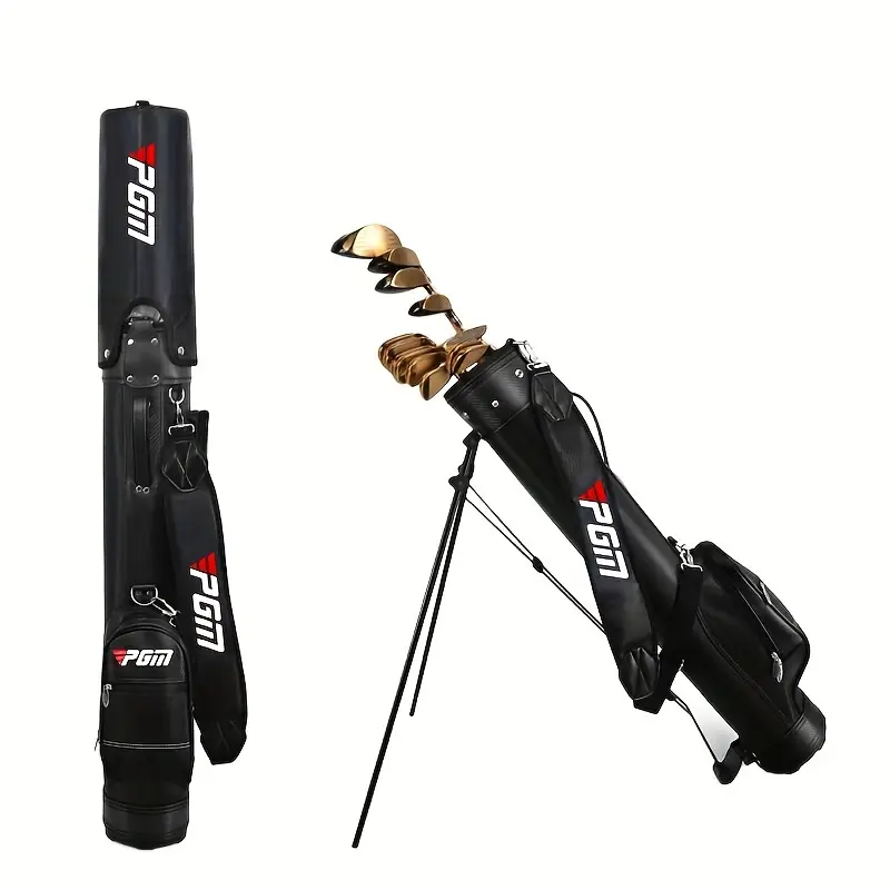 PU Stand Golf Bag | Lightweight Leather Golf Club Bag with Stable Support