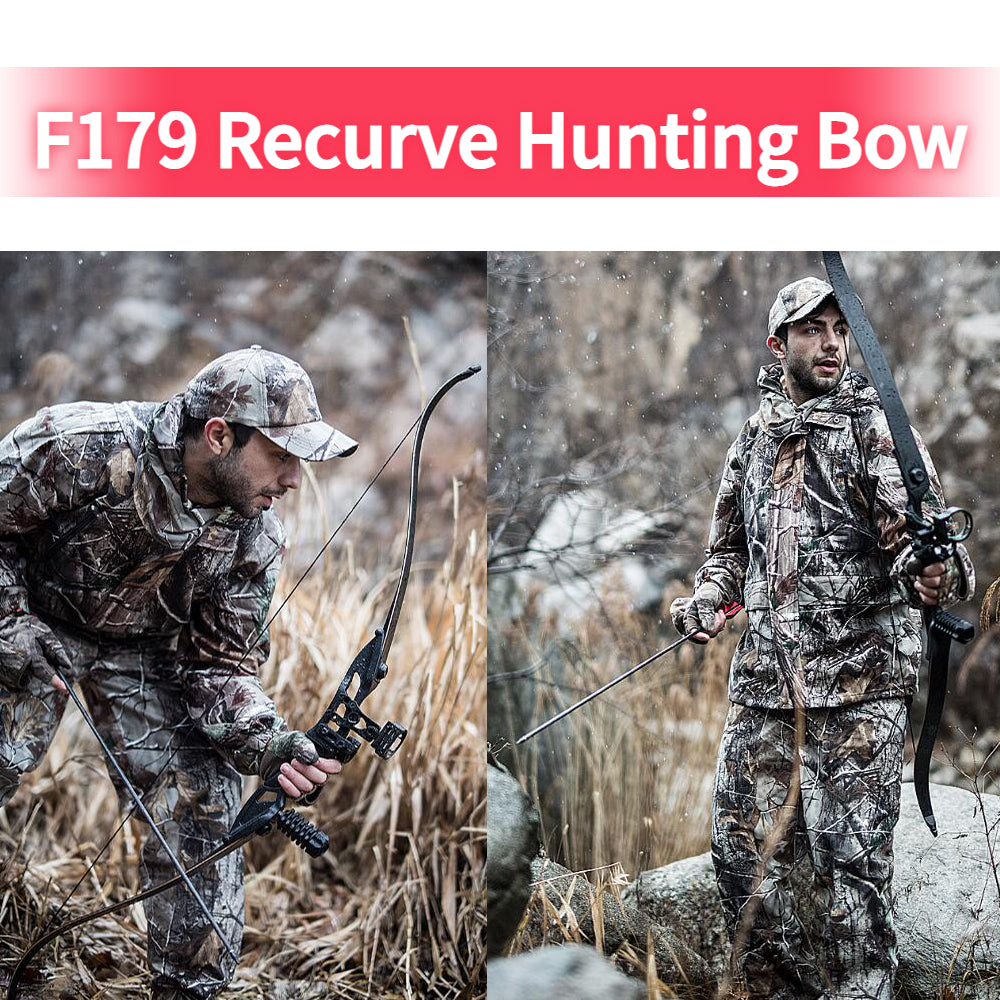 🎯Powerful JUNXING F179 Recurve Hunting Bow 56'' for Target Shooting Archers and Hunters-AMEYXGS Archery