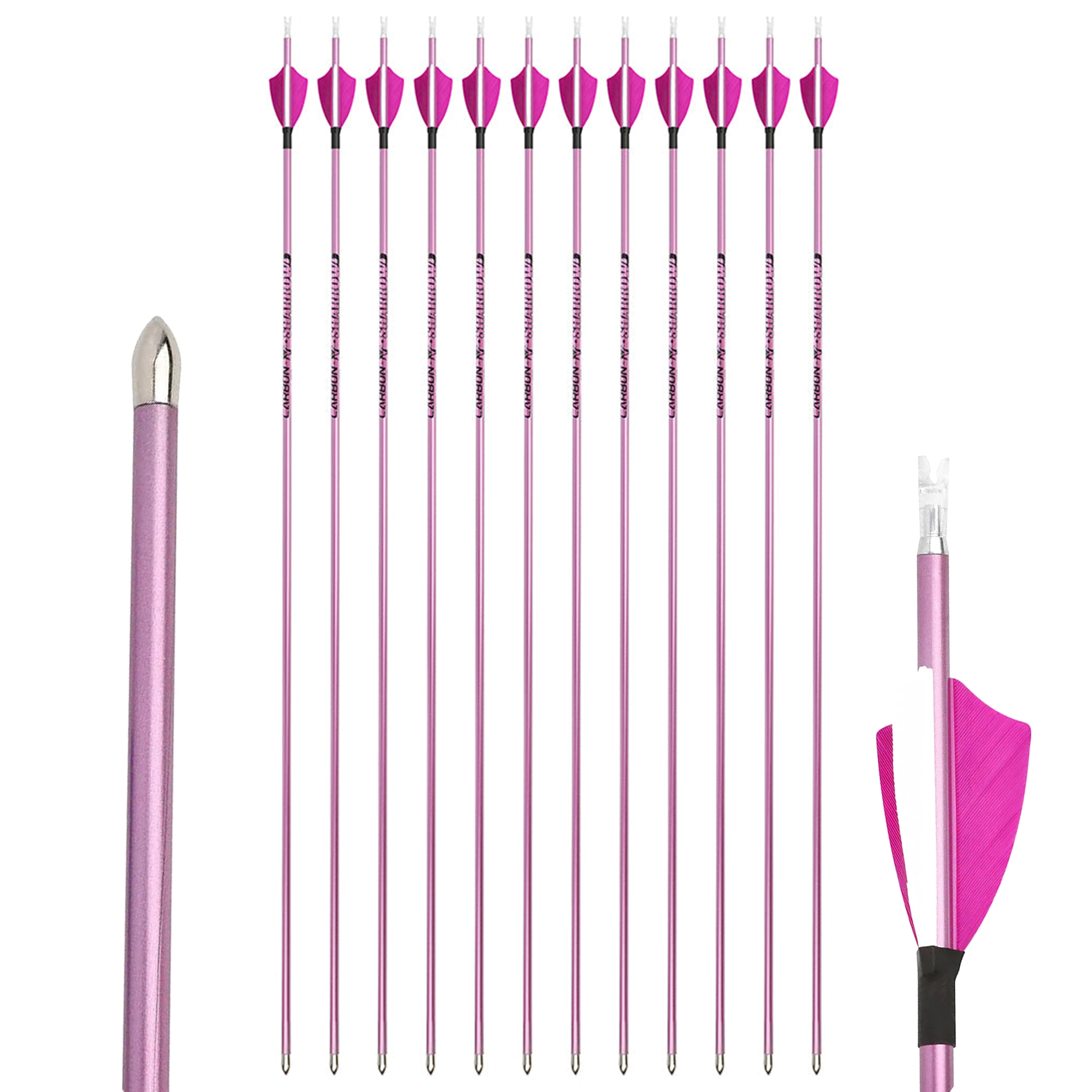 Professional 4.2mm Pure Carbon Arrow Spine 400-1000 for Target Recurve Compound Bow