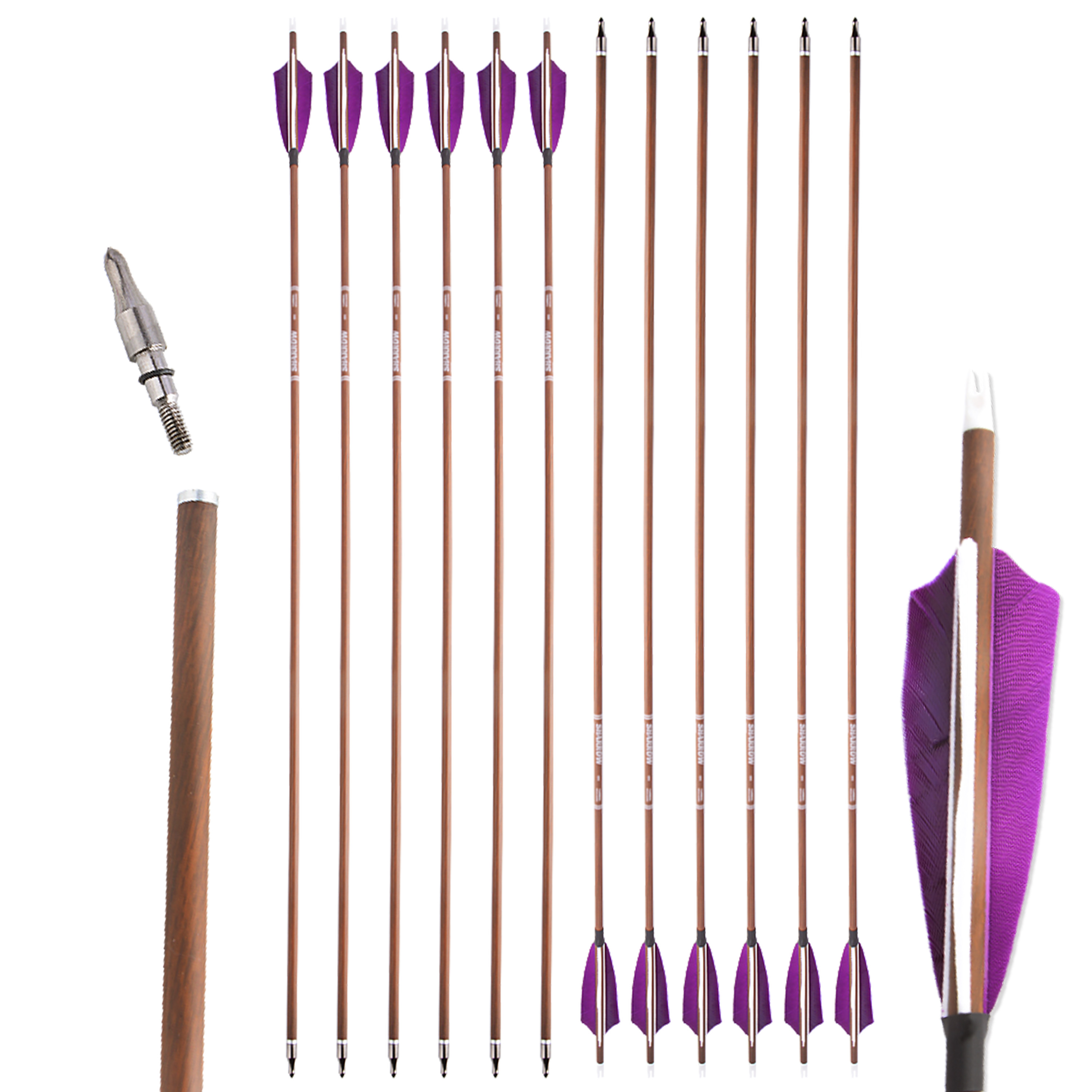 100% Pure Carbon Arrow for Archery Hunting