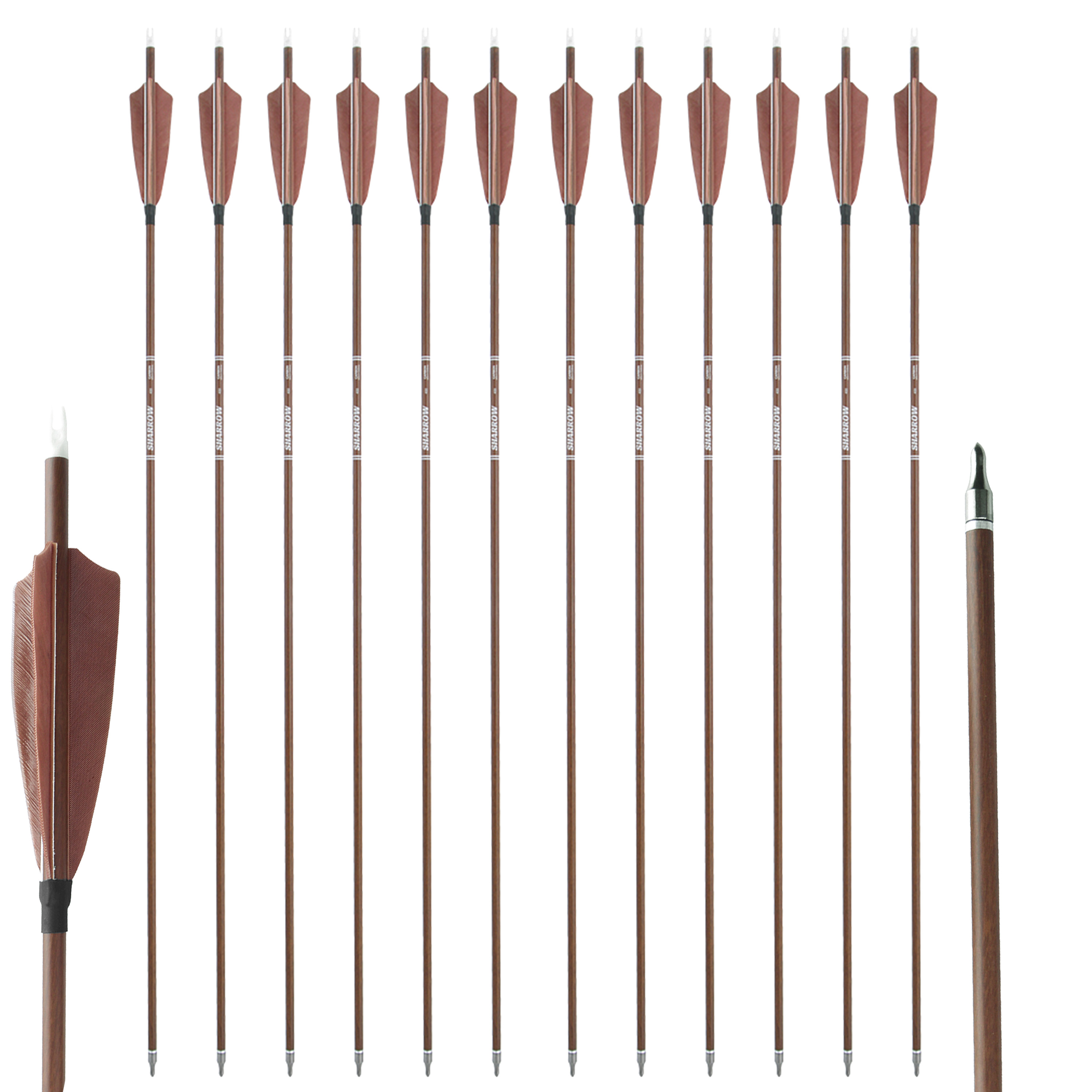 100% Pure Carbon Arrows for Compound & Recurve Bow Hunting