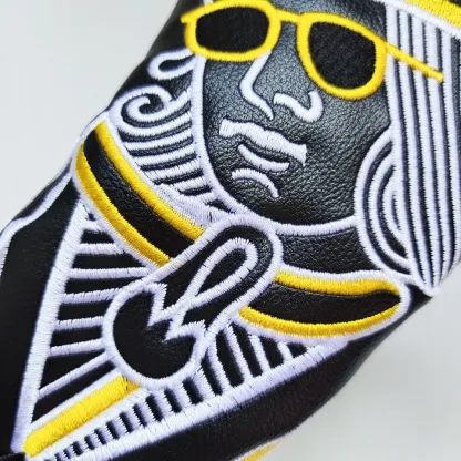 Poker King&Queen Golf  Covers Driver Fairway Woods Hybrid PU Headcovers