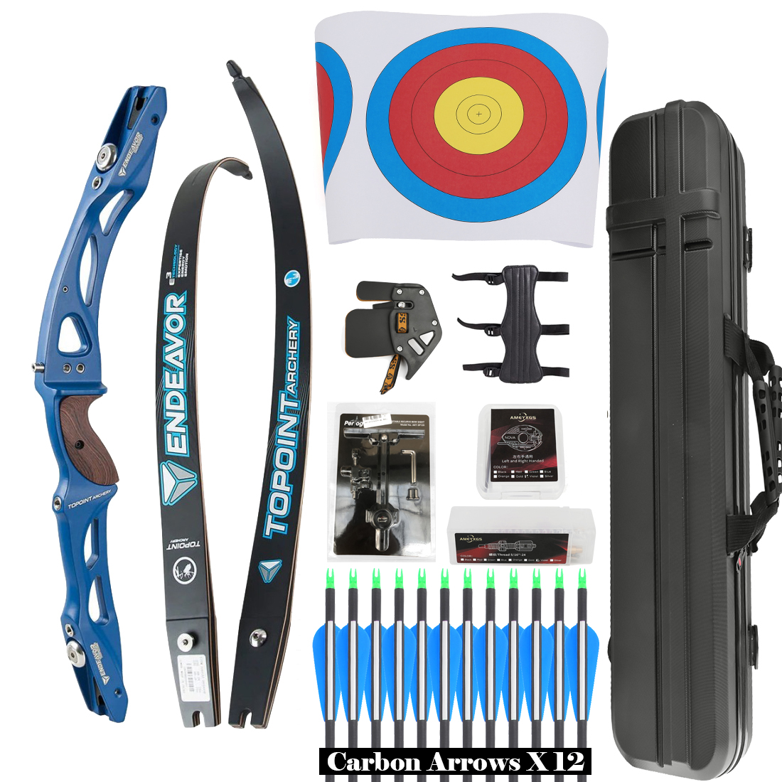 [Copy]Topoint Endeavor Archery Recurve Bow Riser 25" ILF Riser With Limbs
