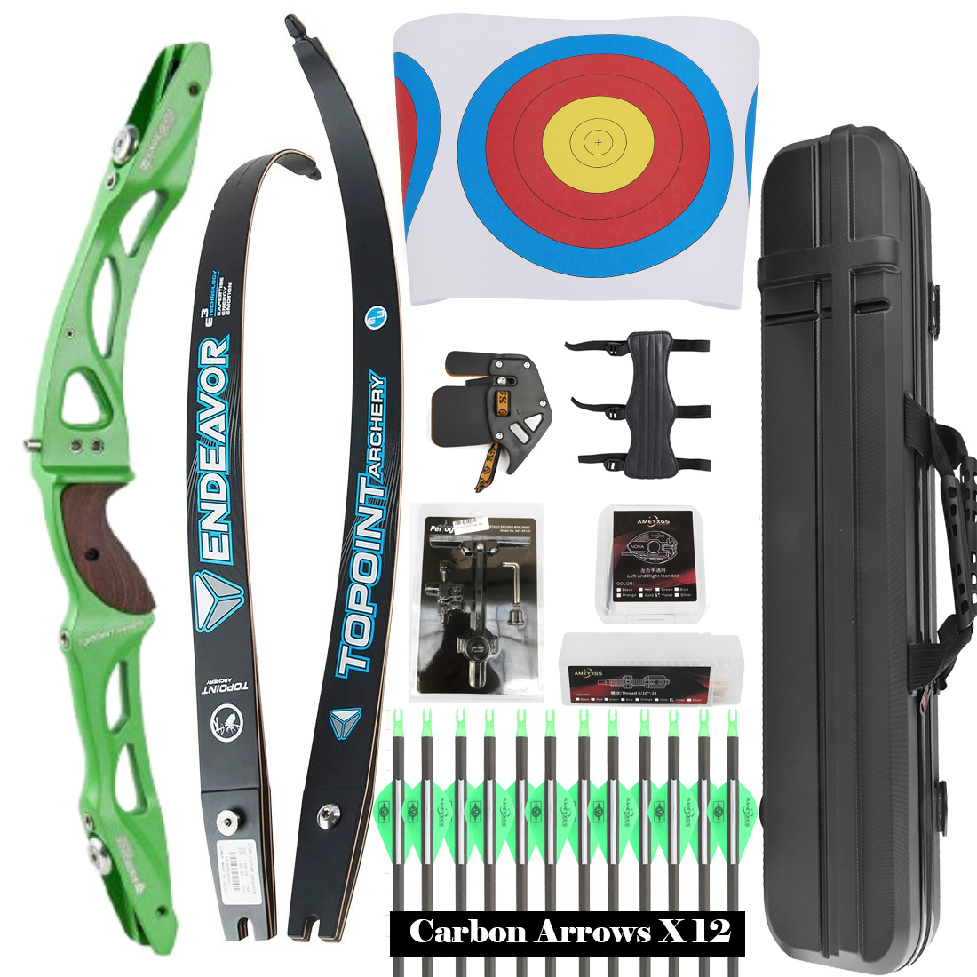 R10 Archery Recurve Bow and Arrows Kit Target