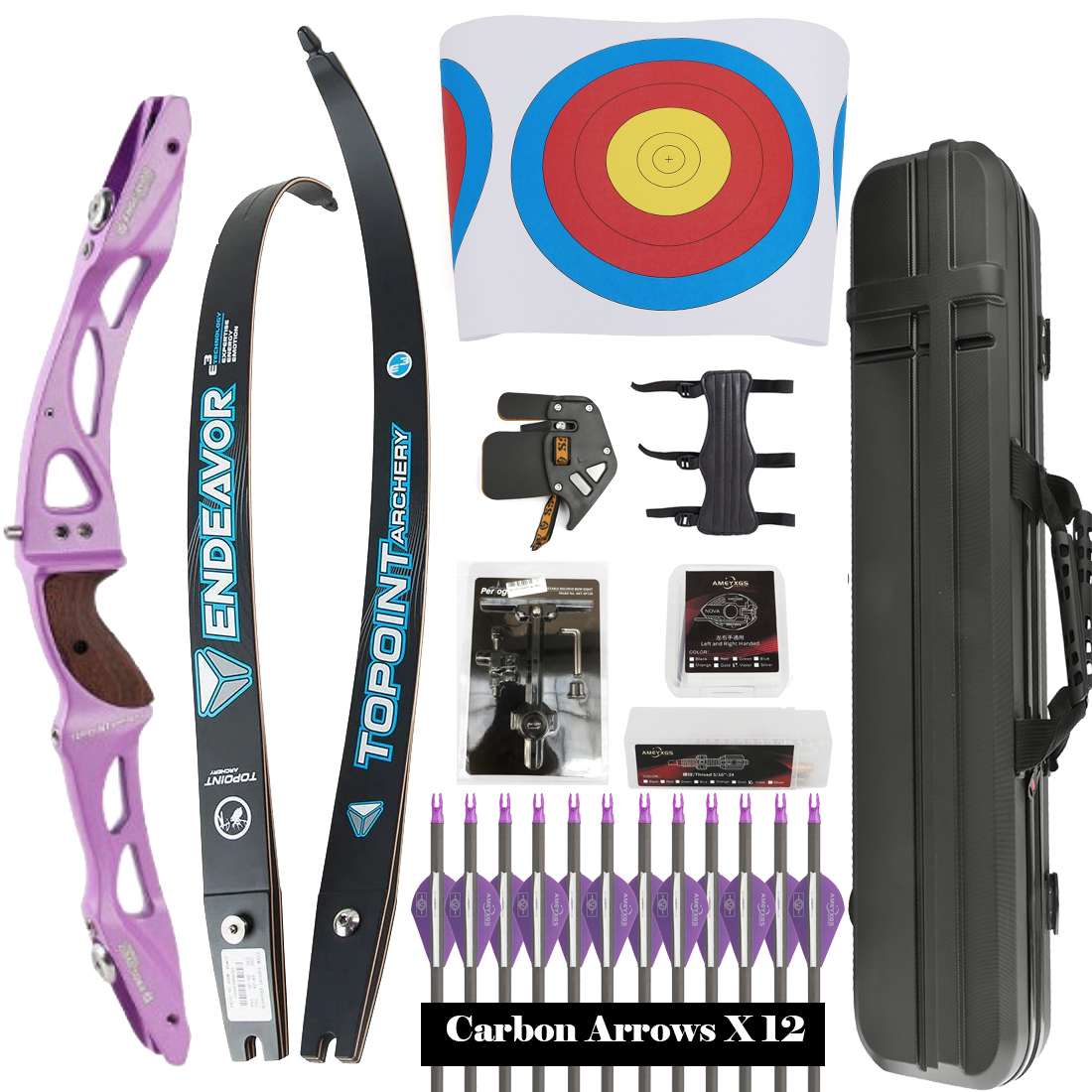 R10 Archery Recurve Bow and Arrows Kit Target